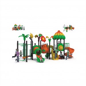 Công viên giải trí nổi tiếng Đường trượt ngoài trời bằng nhựa đầy màu sắc Đường trượt chủ đề rừng được tùy chỉnh cho trẻ em
