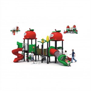 Hot Sale Kindergarten Plastic Outdoor Slide Tomato Shape Plastic Slide Customized Slide for Kids