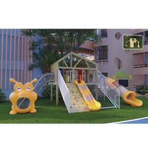 Hot Selling Factory Price Amusement Park Plastic Slide Wooden Series Kids Customized Outdoor Playground Equipment