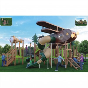 Hot Selling Factory Price Amusement Park Plastic Slide Wooden Series Kids customized Outdoor THEATRUM Equipment