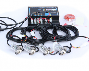 HA-481 warning car 4/6/8/12 pcs LED bulb lighthead DC12V power kit hide away strobe flashing lights