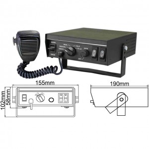 100W Multi function ambulance car electronic police siren CJB100P