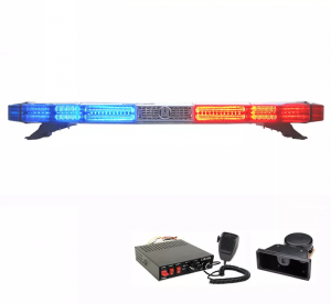 Good quality amber blue red white warning flashing strobe full size lightbar can be with speaker HS8136