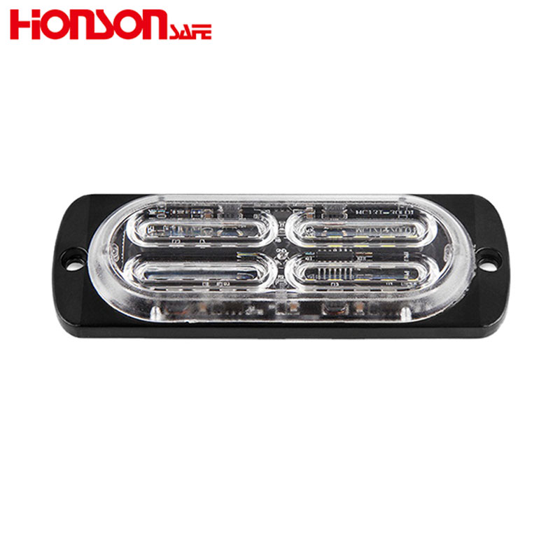 Best Led Bar Slim Manufacturer –  Ultrathin surface mount auto grille side light LED strobe light warning – Honson