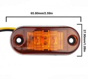 Emark ECE approved truck automobiles Surface Mount 2hole LED side Marker Clearance Lights