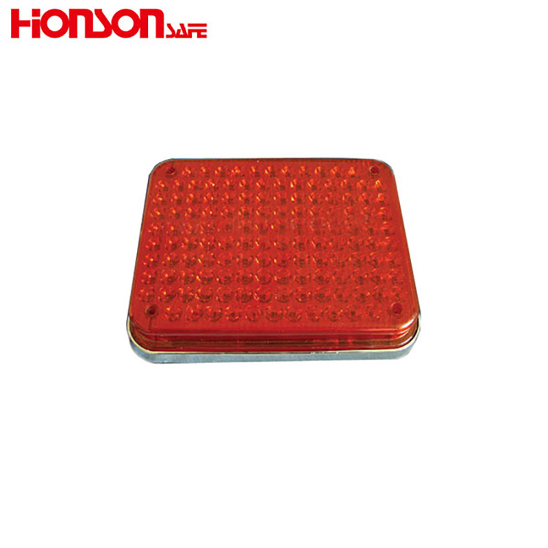 ODM Flashing Led Bar Products –  Amber Blue Red LED Big Grille Vehicle Square Warning Light For Vehicle HG-250 – Honson