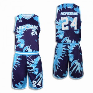 Cool Latest Basketball Uniform Tie-Dyed Custom Design Sublimation Short And Top Cheap Shirt Jersey For Men Boy Sport Team Wear