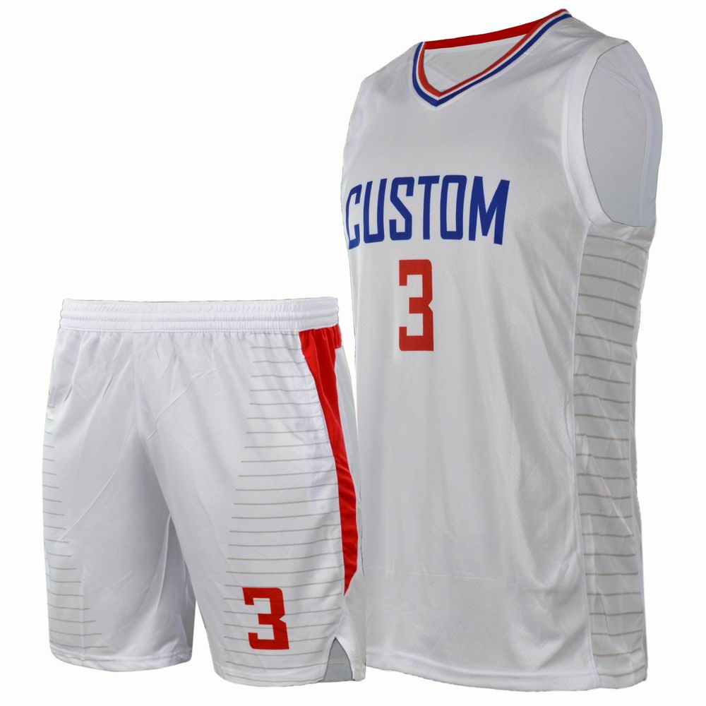 Custom Logo Men Basketball Wear Jersey Uniform Blank Cloth College Sport Team Set Tackle Twill Sublimated Design Slim Outfits Featured Image