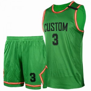 2022 Pro Customization Green Basketball Uniform Youth Men Big Jersey Throwback Shirts Private Label Plain Players Numbers Design