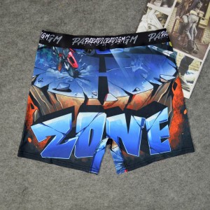 OEM 3D Digital Print Boxer Wholesale Plus Size Men Customized Your Own Logo Underwear Polyester Briefs Underpant