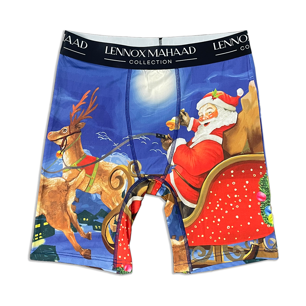 Christmas Custom Logo Design Print Mens Underwear Boxer Breathable Boxer Briefs Sublimation Boxers For Men