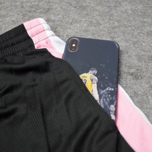 Oem In China Professional Pink Black Basketball Uniform High Fashion Customised Jersey Urban Blank Retro Print Over Size Shirt