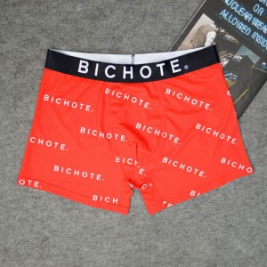 Fashion Custom Design Boxer Brief Underwear High Quality Print Red Underpants Comfortable Breathable For Men 