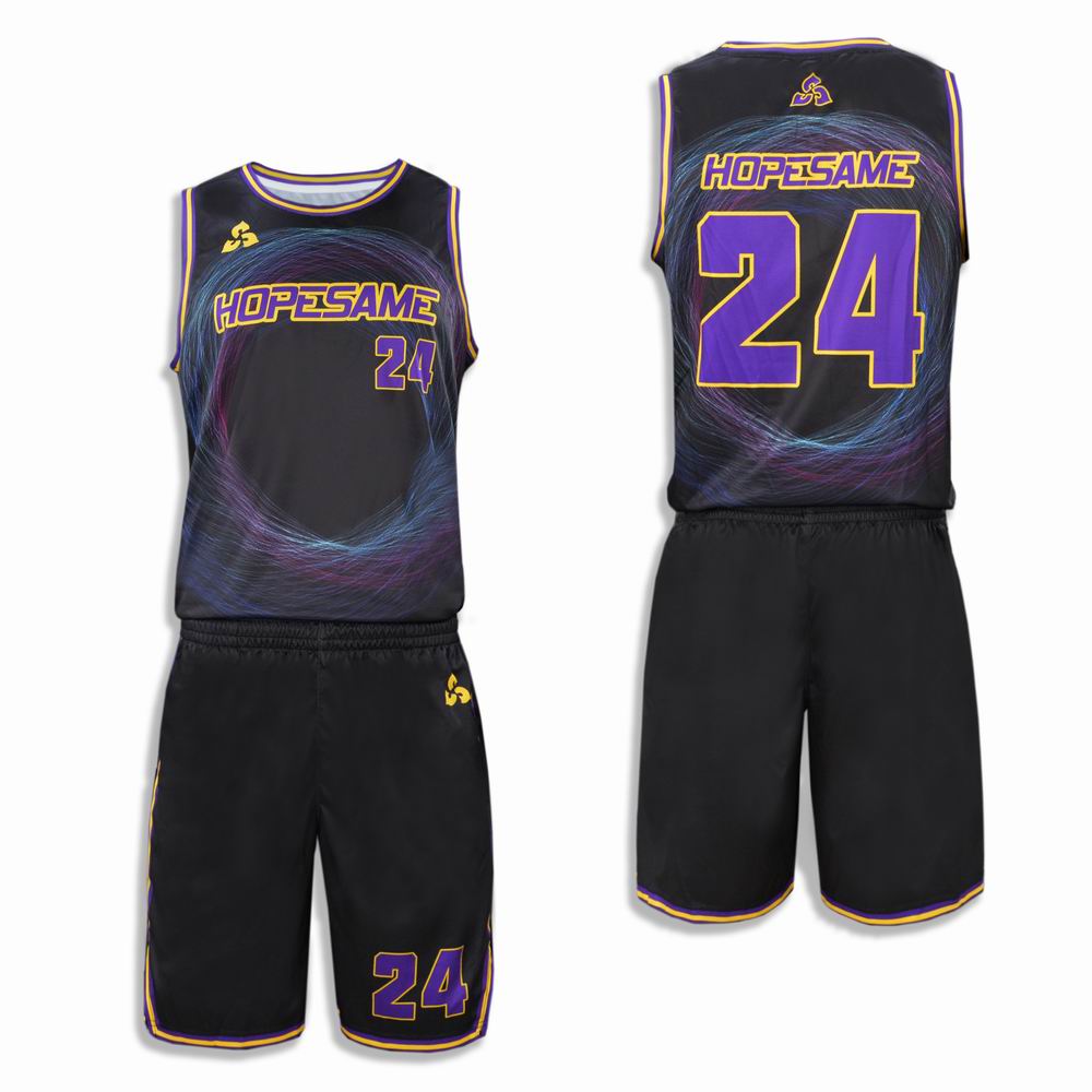 Cheap Throwback Number 24 Basketball Jersey Bulk Black And Purple Blank Custom Logo Sublimation Printing Tracksuit Uniform