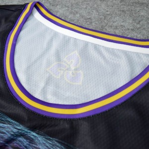 Cheap Throwback Number 24 Basketball Jersey Bulk Black And Purple Blank Custom Logo Sublimation Printing Tracksuit Uniform