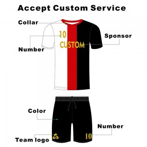 Custom Men Football Jersey Sublimation Team Club Football Shirts Quick Dry Football Wear Soccer Wholesale Soccer Jerseys Set
