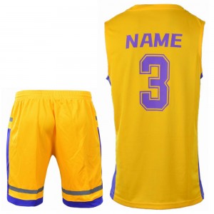New Arrival Basketball Wear Custom Popular Polyester Uniform Low Moq Cheap Price Fast Delivery Xlarge Yellow Color Sport Jersey