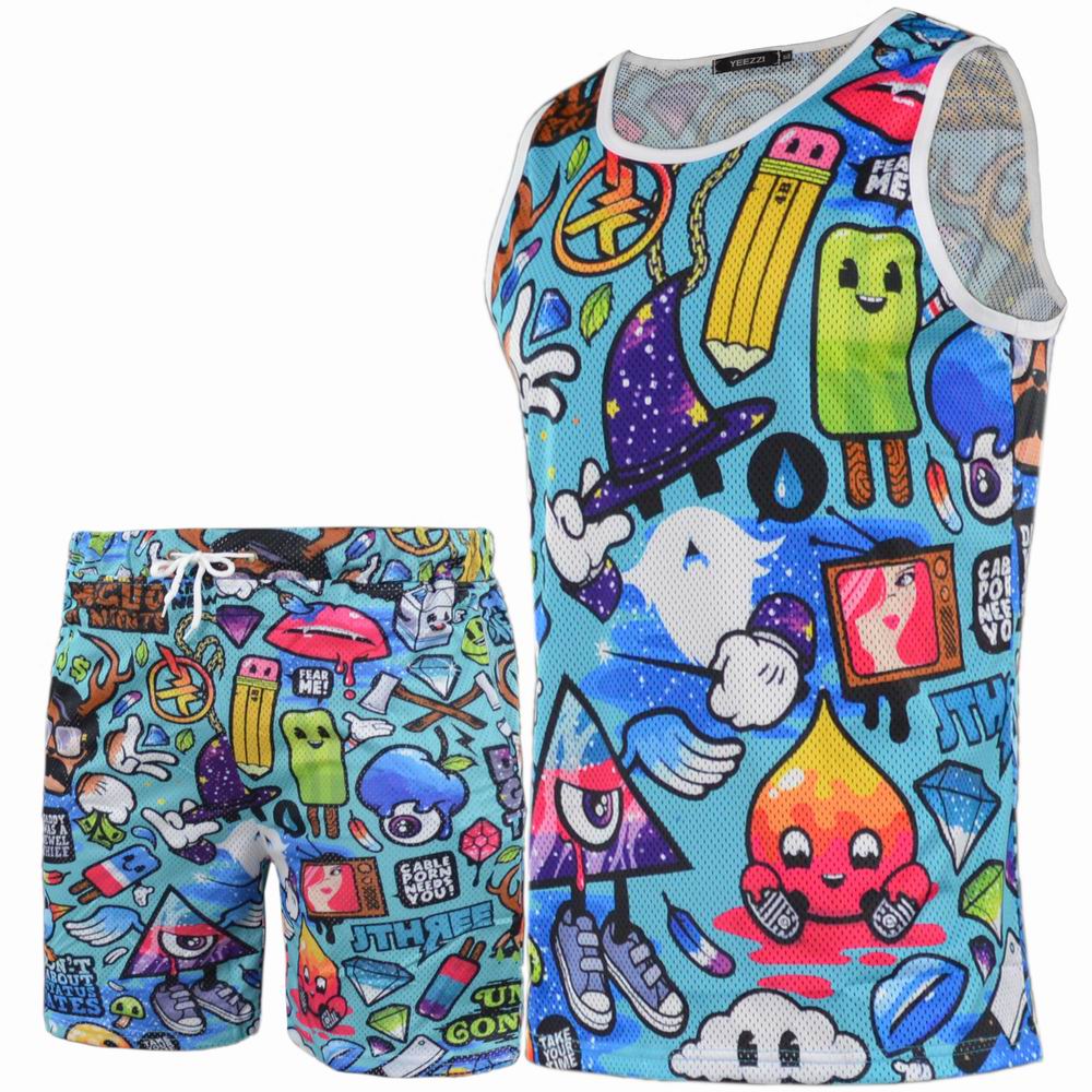 2022 Low Moq Custom Cartoon Basketball Jersey With Pants High Quality Men Stitch Uniform Warmup Decent New Set Buy Online Featured Image