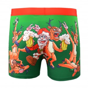 Christmas Custom Logo Boxer Shorts Para Hombre New Personality Fit Well Boxer Briefs For Men