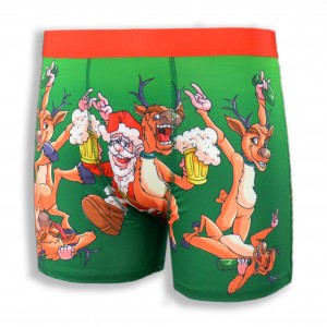 Christmas Custom Logo Boxer Shorts Para Hombre New Personality Fit Well Boxer Briefs For Men