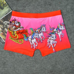 Christmas Sublimation Print Low MOQ Boxer Briefs Full Custom Underwear OEM And ODM Service New Year
