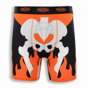 Top Quality New Custom Logo Brand Printed Underwear Men Bone Pattern Boxershorts Cool Design Briefs Breathable Soft Underpants