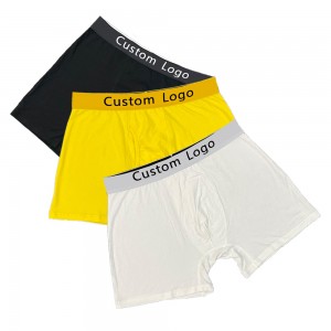 Wholesale Custom High Waist Underwear Brand Boxers Shorts 95% Cotton/ Modal Underwear Men Boxers