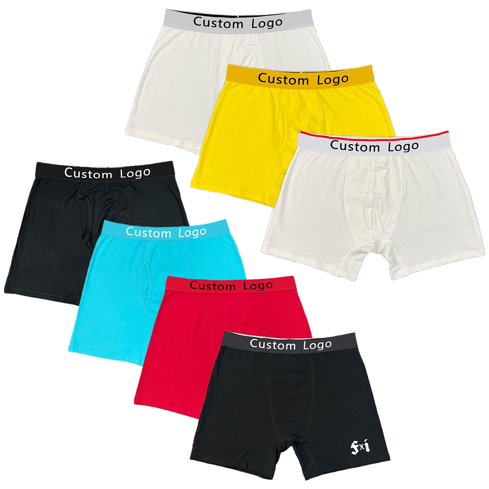 Free Mock Up Design Your Own Underwear Men Cotton Custom Mens Underwear Plus Size Breathable Boxer Briefs For Men