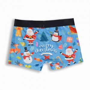 Custom Kid Little Boy Children Underwear Christmas Breathable Comfortable Boxer Brief High Quality Underpants