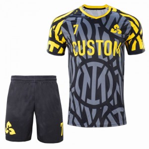 High Quality Custom Soccer Wear Sublimate Jersey And Short Suit 3D Silk Screen Print Of Football Uniform Blank For Youth Men Set
