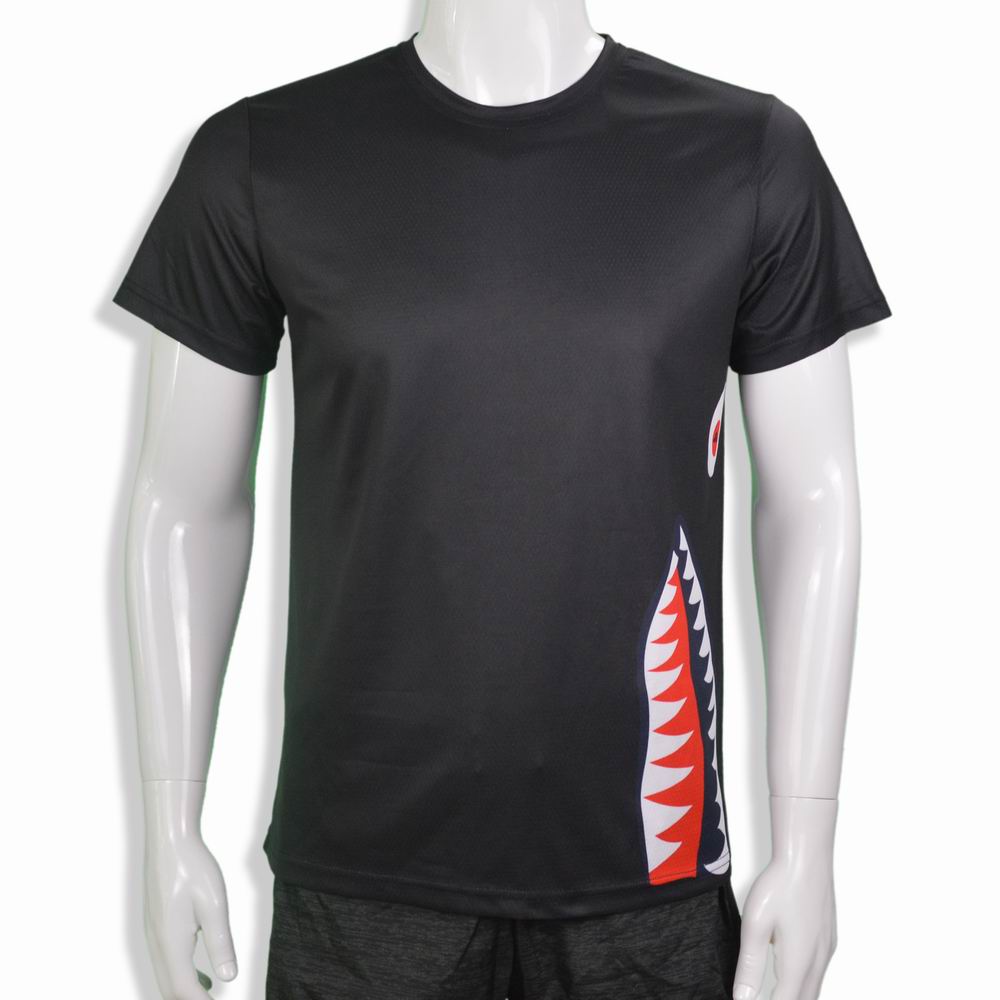 Wholesale Custom Blank Man T Shirts Black Plain Graphic Sublimation Print Polyester Tshirts Logo China