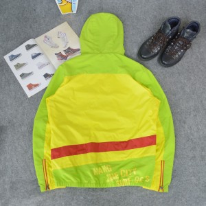 Outdoor Sports Nylon Waterproof Jacket Custom Men College Track Pullover Windbreaker Wholesale