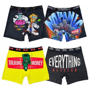 Fashion Design Boxers For Men Breathable Custom 95% Polyester And 5% Spandex Boxer Shorts Men’s Plus Size Underwear