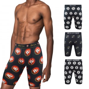 New Trendy Style Stretch Boxers For Men Custom Printed Plus Size Mens Underwear Boxer Briefs Long Leg Boxer Shorts