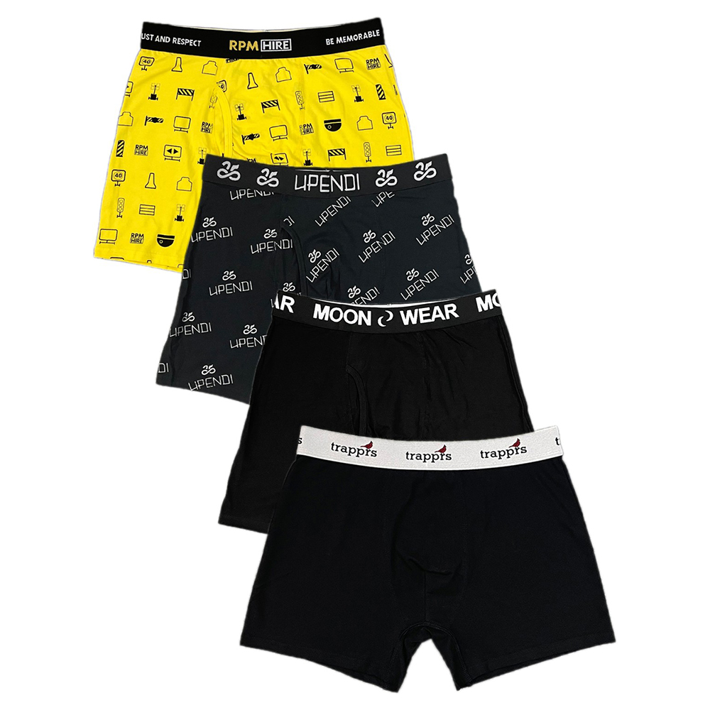 New Design Printed Men No Ride Up Underwear Boxers Shorts Custom Logo Design Jacquard Waistband Cotton Men Briefs Boxers For Men