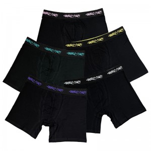 OEM Supply Chain Custom Vendor Spandex / Cotton Men’s Briefs Underwear Plus Size Jacquard Elastic Band Short Leg Men Boxers