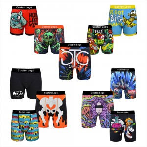New Arrival Jacquard Elastic Waistband Boxers Colorful Custom Logo Design Brief For Men Boys Vendor OEM Underwear Short Sublimation Underpants