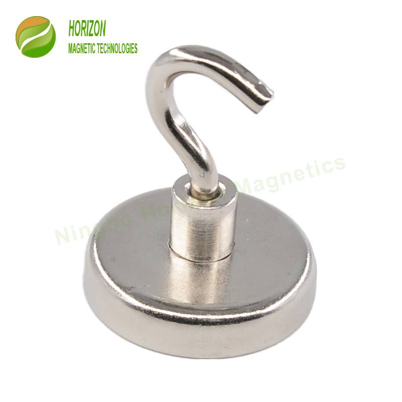 Wholesale Price China Various Types Permanent Neodymium Pot Magnet Magnetic Hook with Nickel Coating