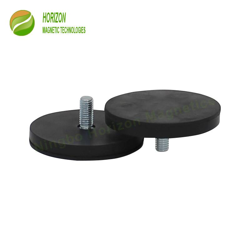 Good Wholesale Vendors China Rubber Coated Pot Magnet Neodymium Magnet Base with Rubber Covered for camera Magnet for Taxi Roor Signs Lightings
