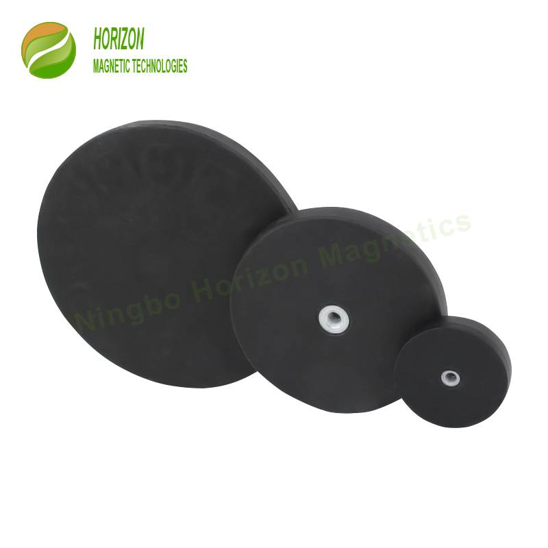 Rubber Coated Magnet with Female Thread