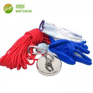 Factory Supply China Neodymium Permanent Magnet Different Types with Rope and Gloves