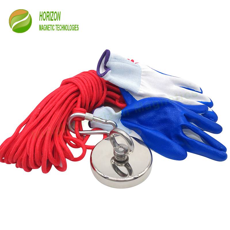 Quots for China 500lbs Pulling Force Magnet Fishing Kit with Rope, Carabiner, Threadlocker, Grappling Hook Featured Image