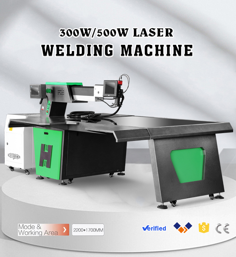 300w 500w YAG Laser Welding Machine Stainless Steel Sign Letters With Small Welding Spot