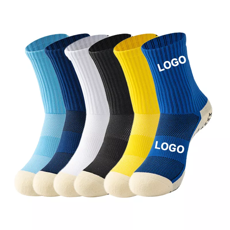 Grip anti slip custom color outdoor football socks football sports socks