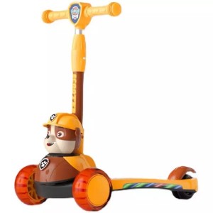 PU flash wheel music light folding function Children’s scooter PAW toys