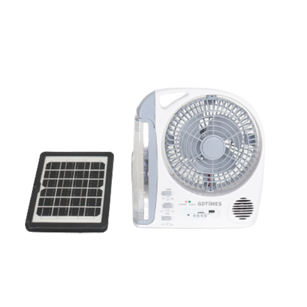 FS-DS51-8 HOWSTODAY 8 inch Multi Function Rechargeable Solar & USB Desktop Fan with LED light
