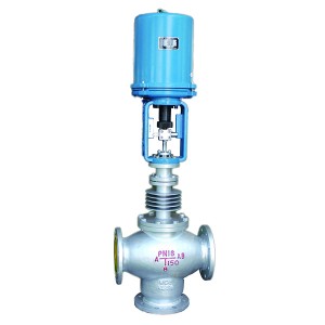 hot water mixing/divider carbon steel electric 3 way control valve