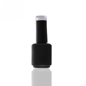 OEM Custom Private Label 10ml Black Empty Uv Gel Cosmetic Glass Bottle nail polish glass bottle