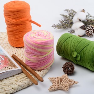 1/0.3NM 100% polyester and polyester cotton  2CM  T-SHIRT yarn Hand knit DIY thread yarn