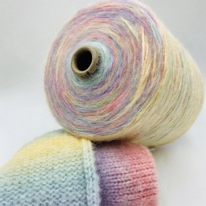 China Wholesale Thick Wool Yarn For Knitting Products - 20 colors fashion Gradient Striped Winter wholesale knitting wool yarn  – Hoyia